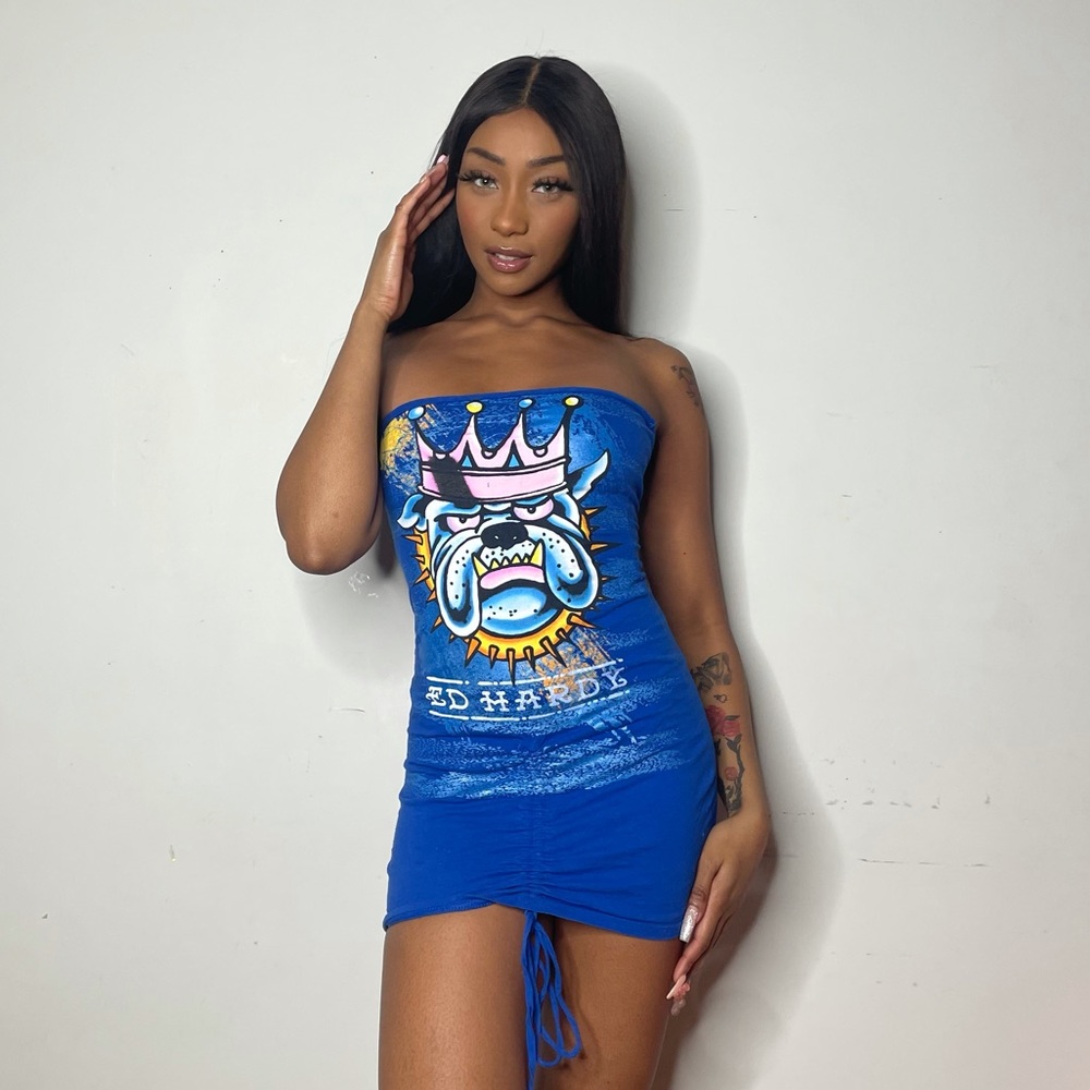 RARE Ed Hardy Reconstructed T Shirt Dress